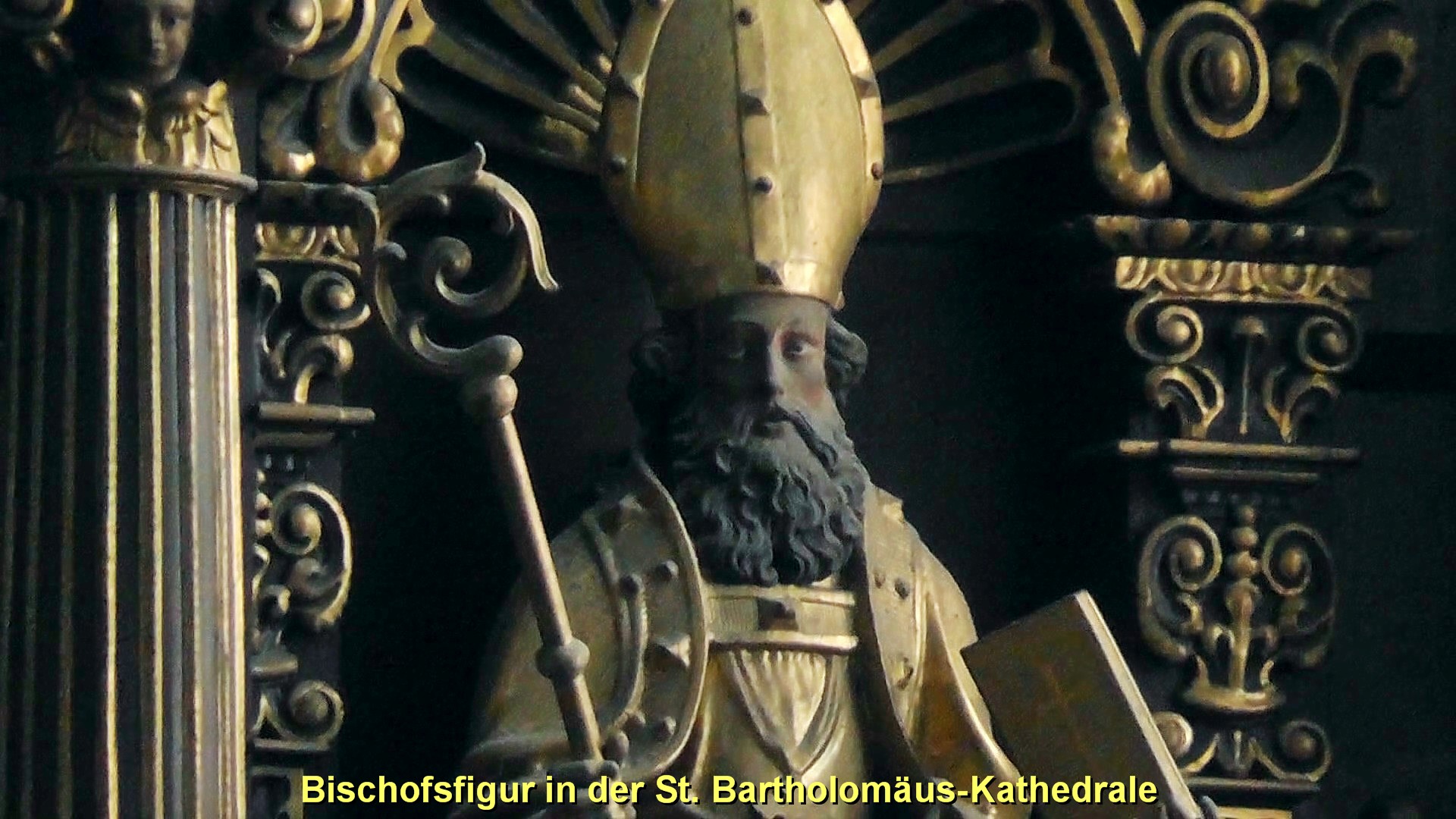 Pilsen Bischofsfigur in St. Bartholomus