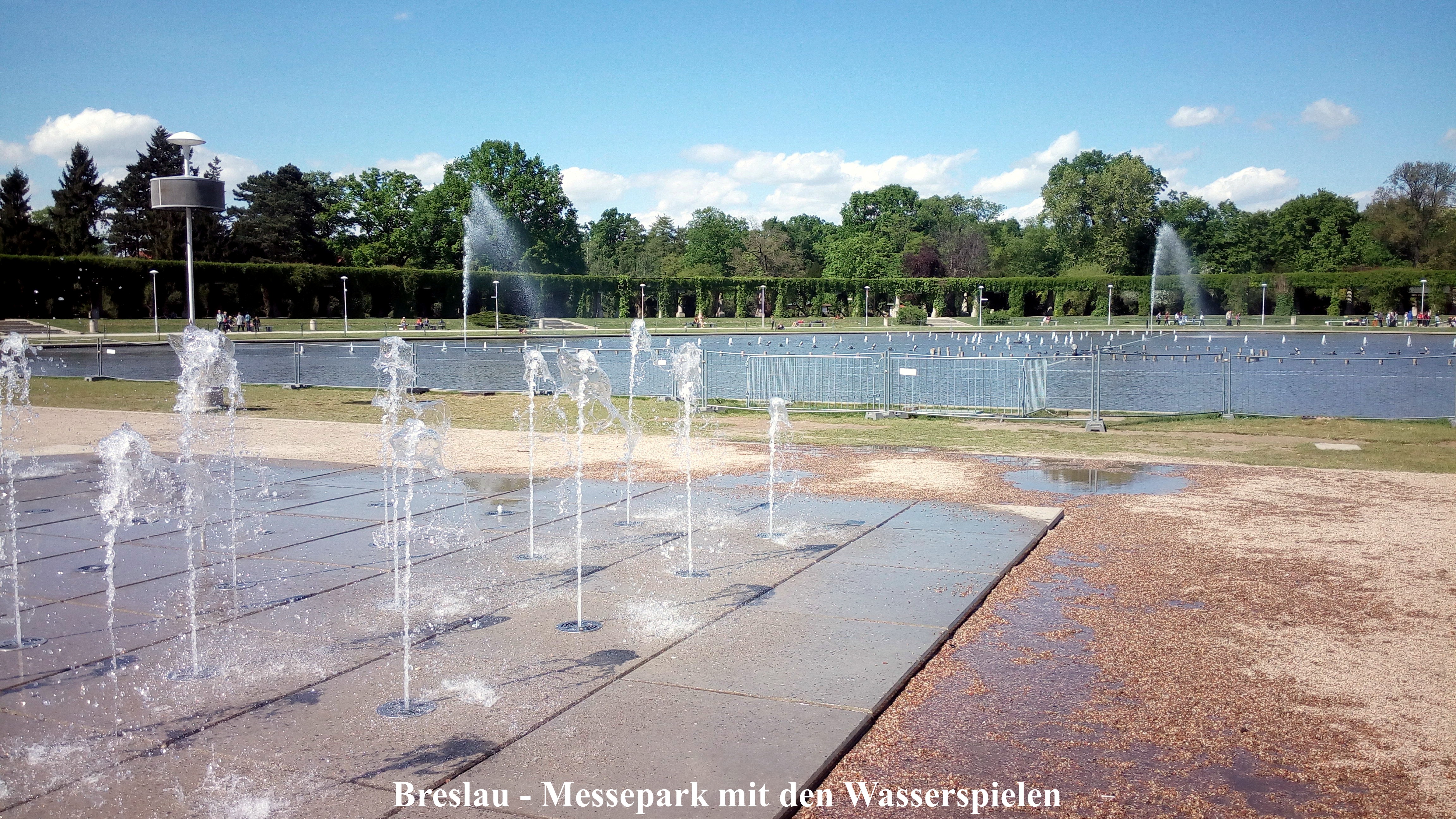 Breslau Messepark Wasserspiele